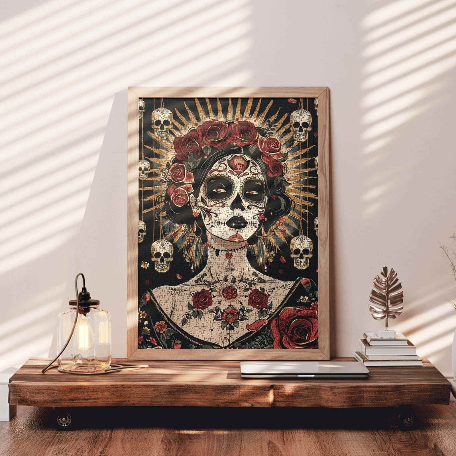 tucocoo-sugar-skull-rose-queen-puzzle-1000-teile-portrait image 3