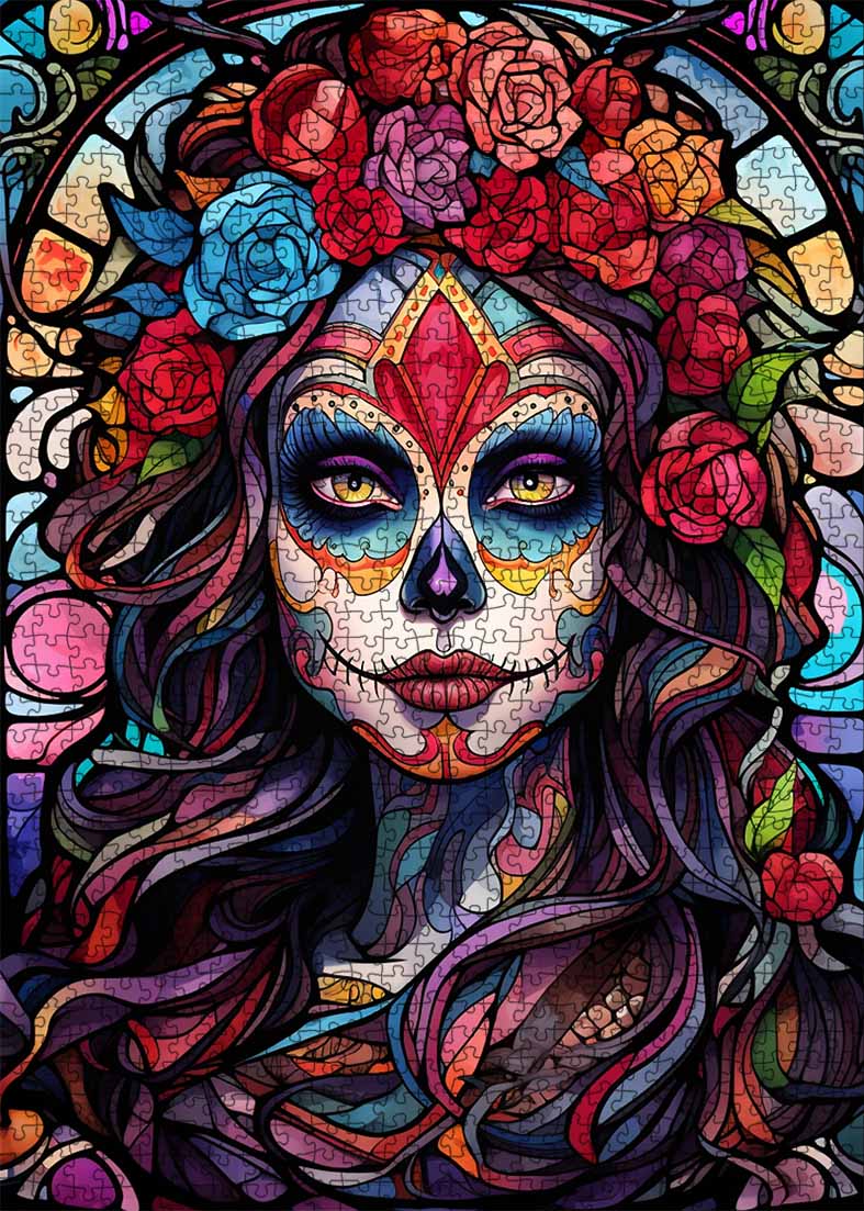 tucocoo-sugar-skull-muse-puzzle-1000-teile-totenkopf image 2