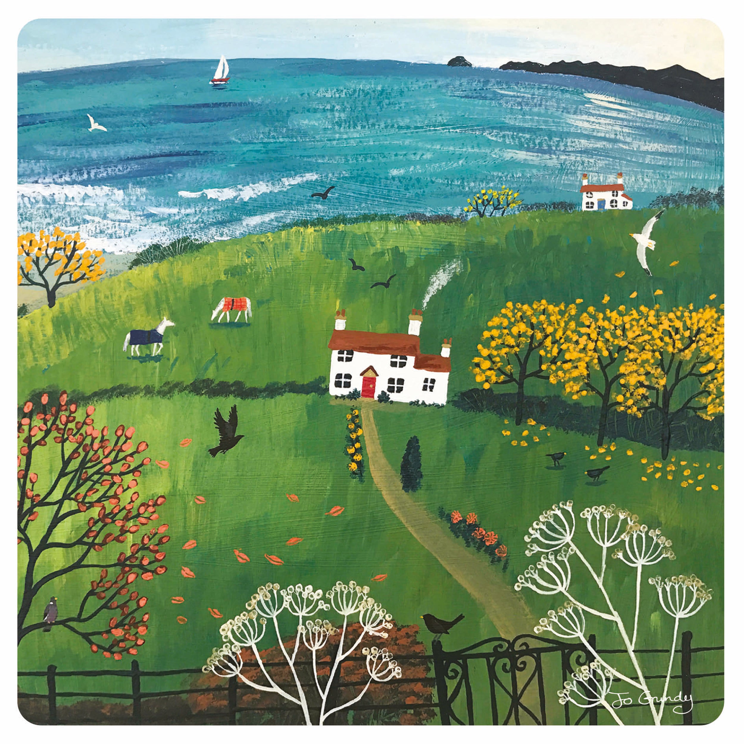 otter-house-jo-grundy-autumn-beside-the-sea-gru-karte-herbst image 1