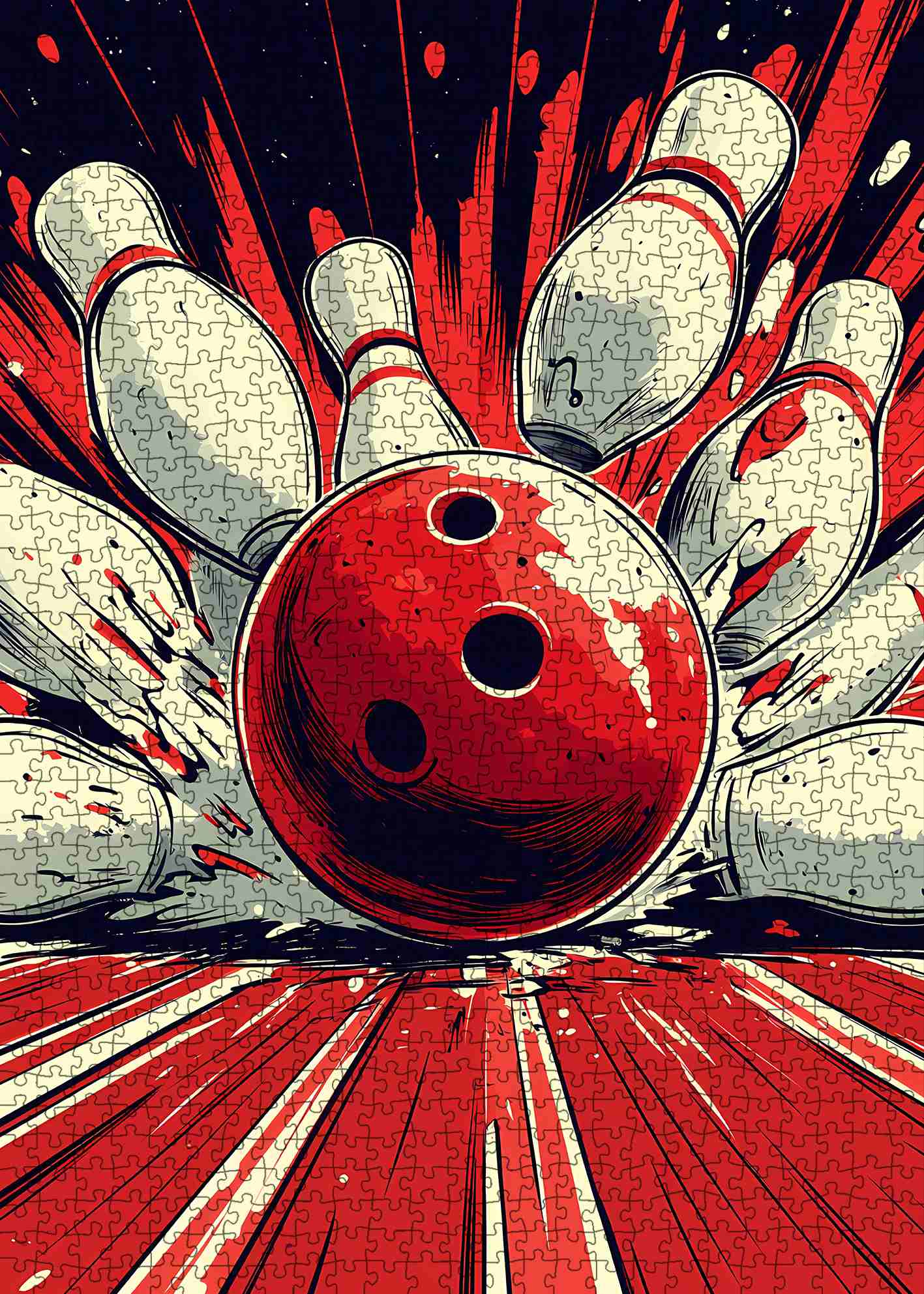 tucocoo-bowling-strike-explosion-puzzle-1000-teile-retro image 2