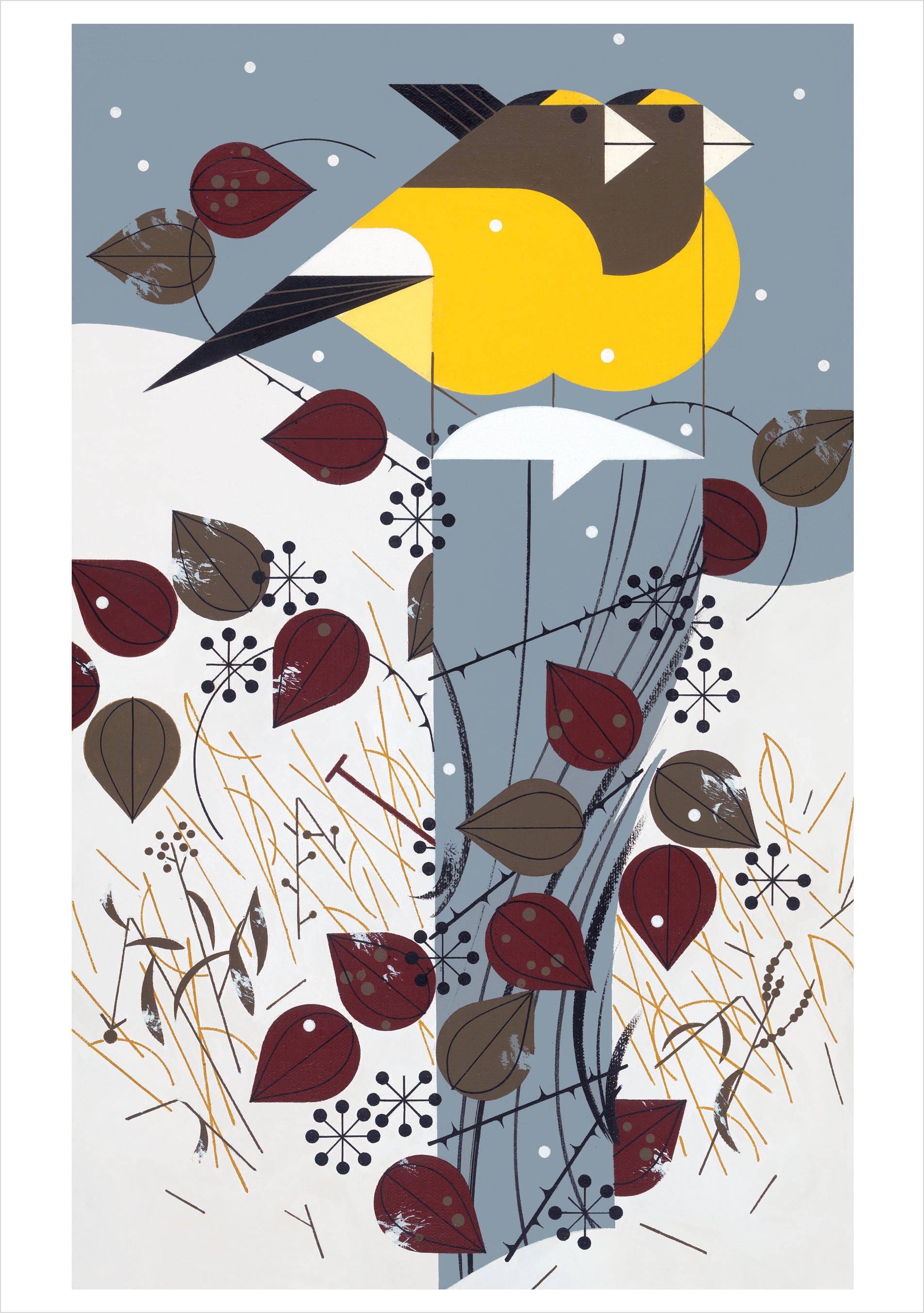pomegranate-charley-harper-birds-weihnachtskarten-set-v-gel image 3