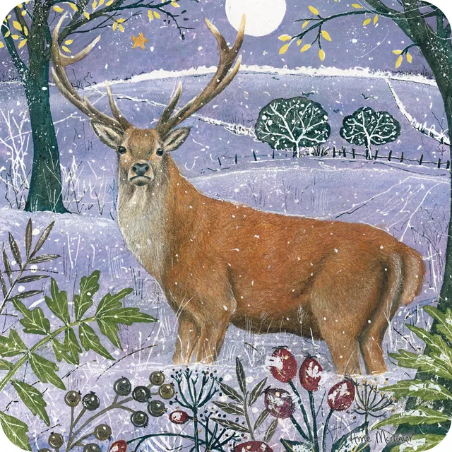 otter-house-winter-stag-weihnachtskarten-10er-pack-hirsch image 1