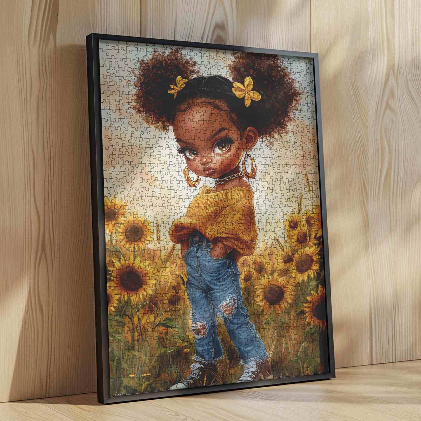 tucocoo-golden-glow-girl-puzzle-1000-teile-sonnenblumen image 4