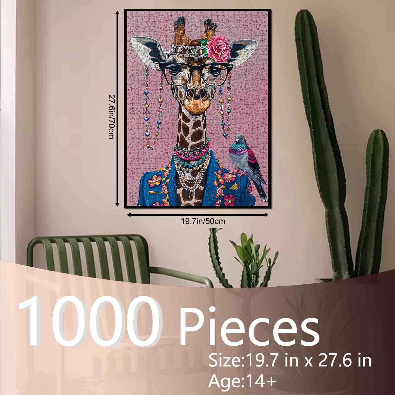 tucocoo-fashionable-giraffe-puzzle-1000-teile-tiermotiv image 5