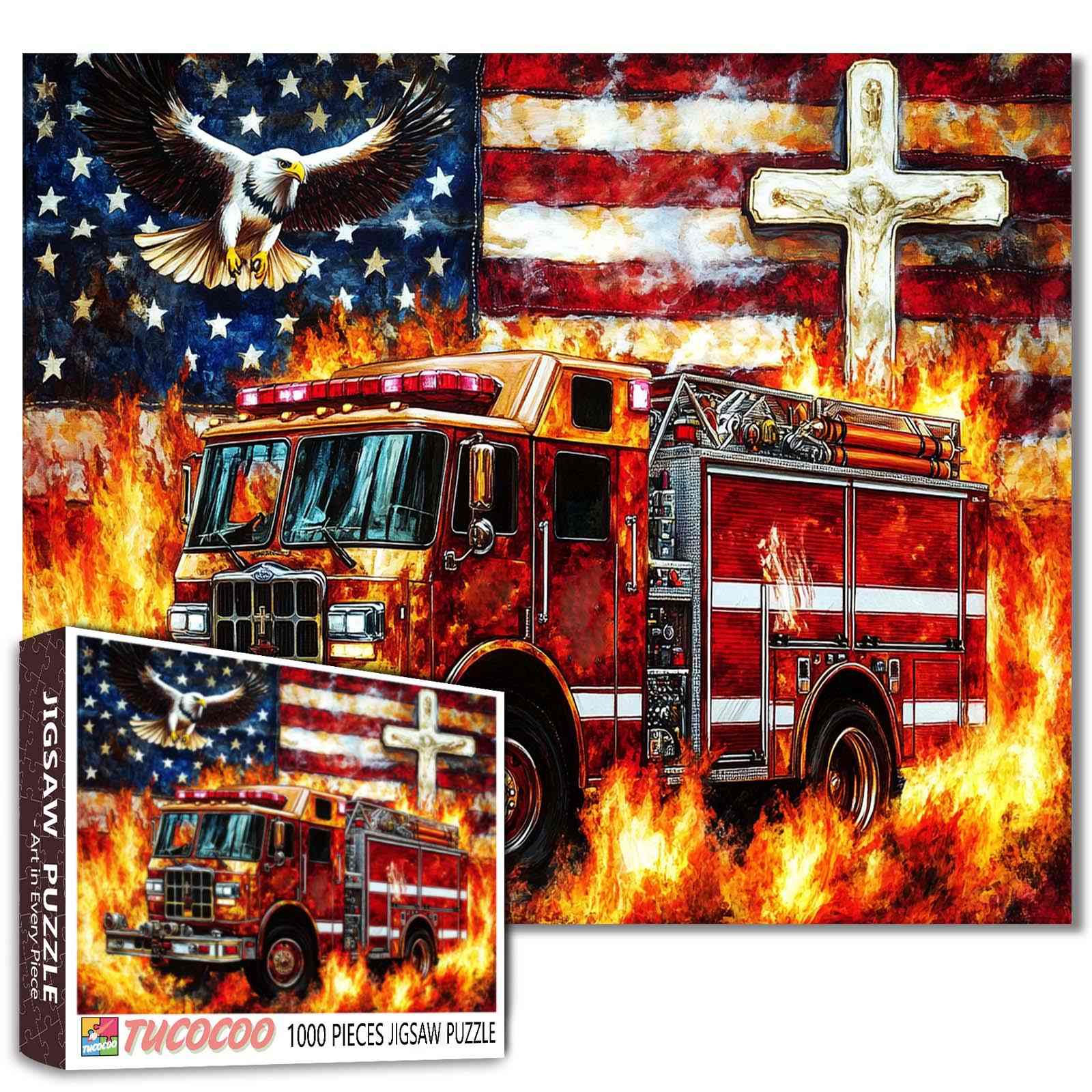 tucocoo-american-firefighter-spirit-puzzle-1000-teile image 1