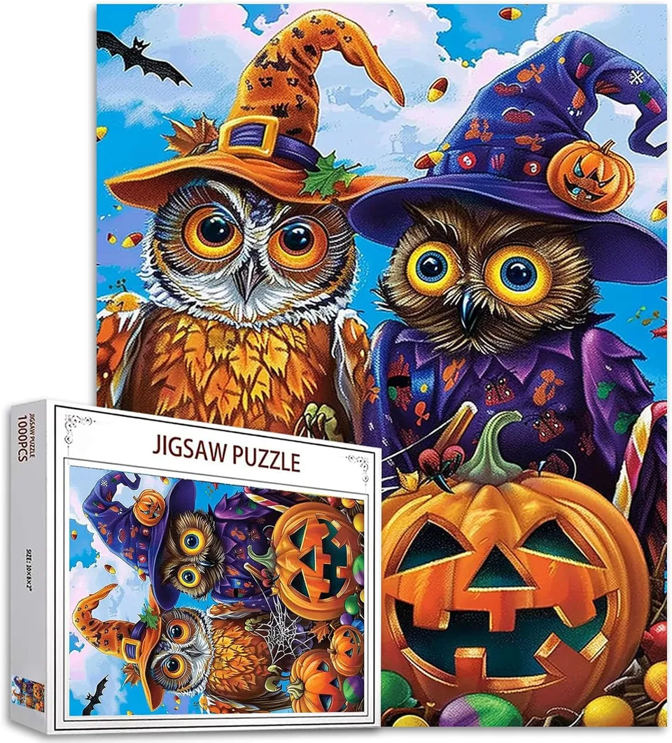 tucocoo-2-cute-owls-under-the-blue-sky-puzzle-1000-teile image 1
