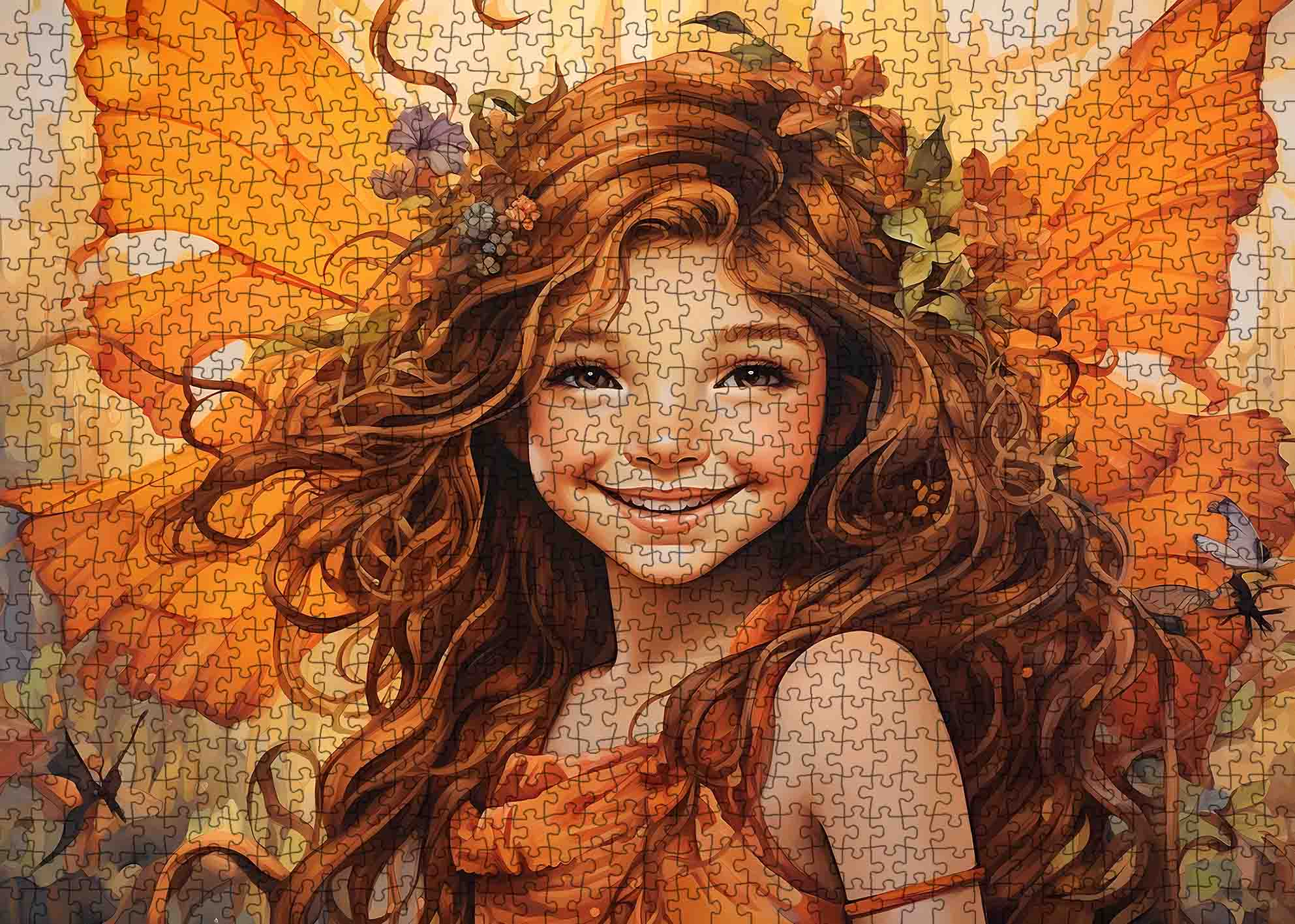 tucocoo-joyful-fairy-orange-wings-puzzle-1000-teile-fee image 2