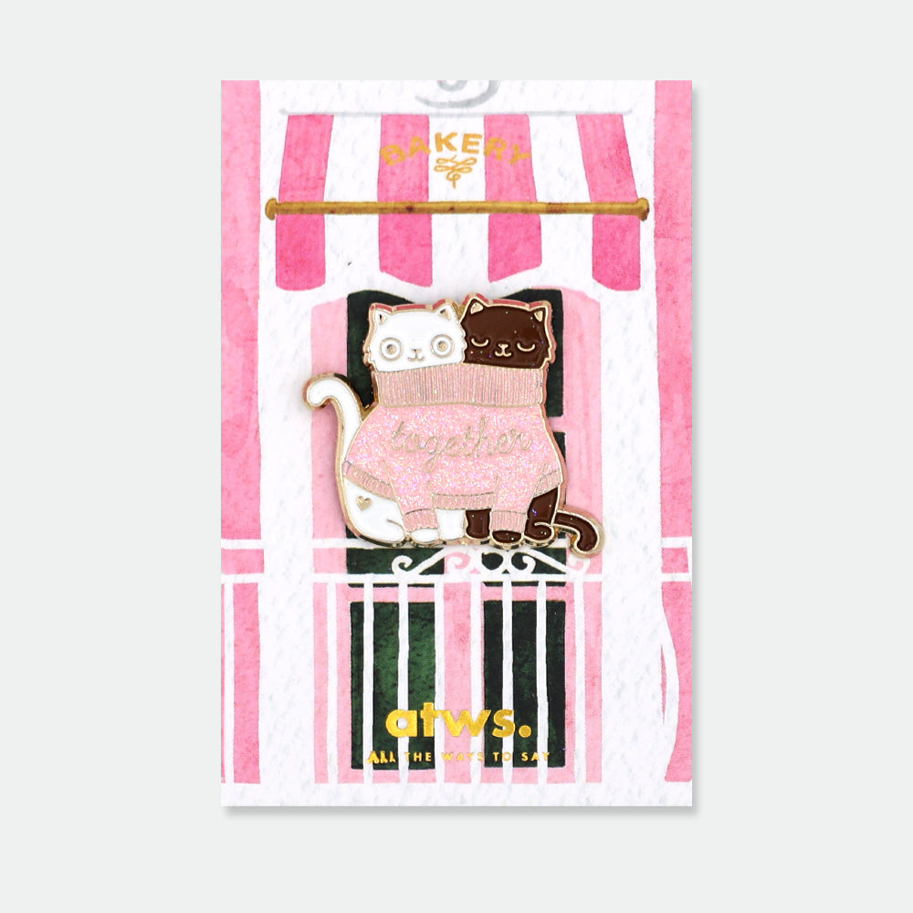 all-the-ways-to-say-together-cats-pin-katzen-emaille-34-5-mm image 1