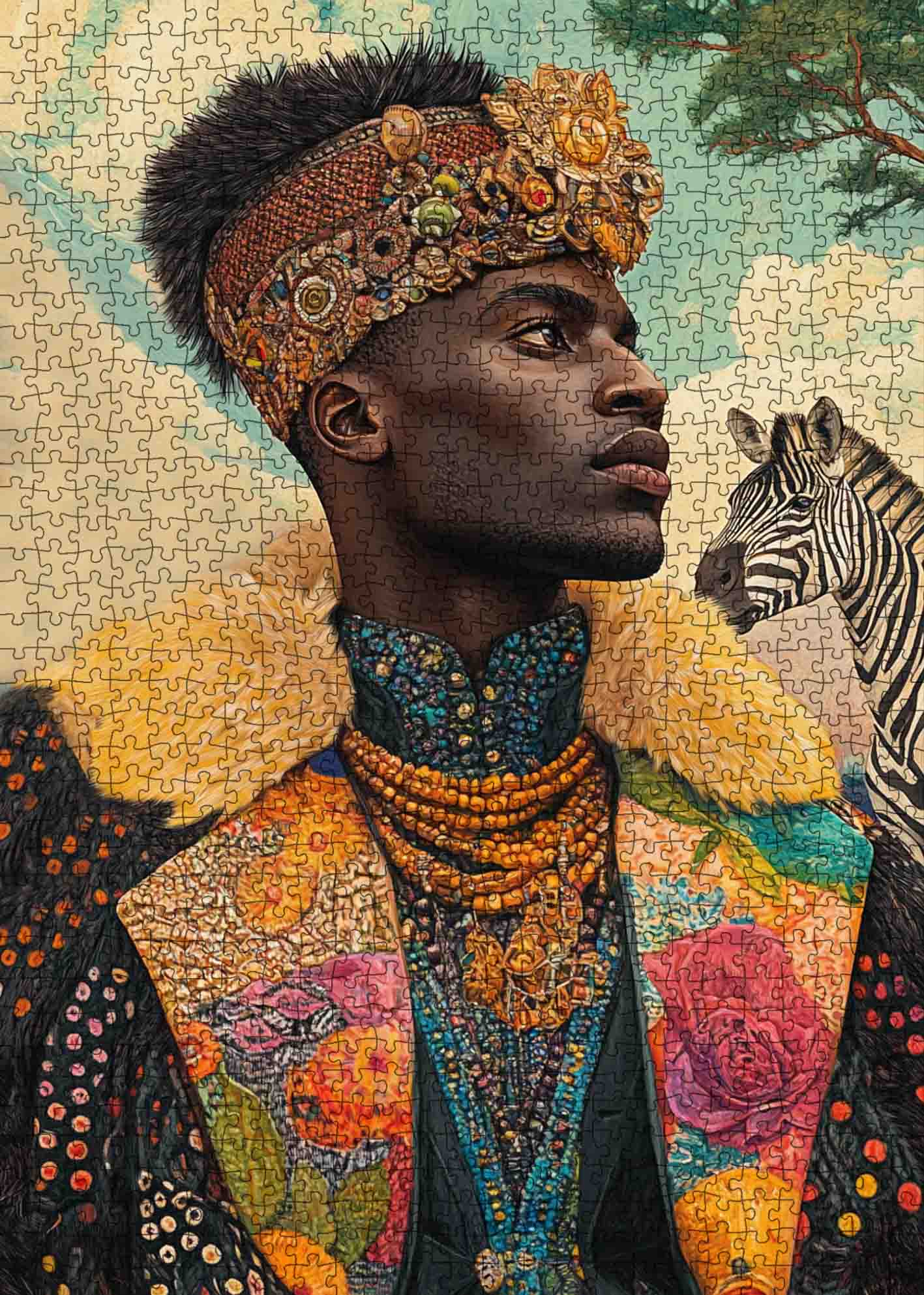 tucocoo-royal-king-with-zebra-puzzle-1000-teile-krone image 2
