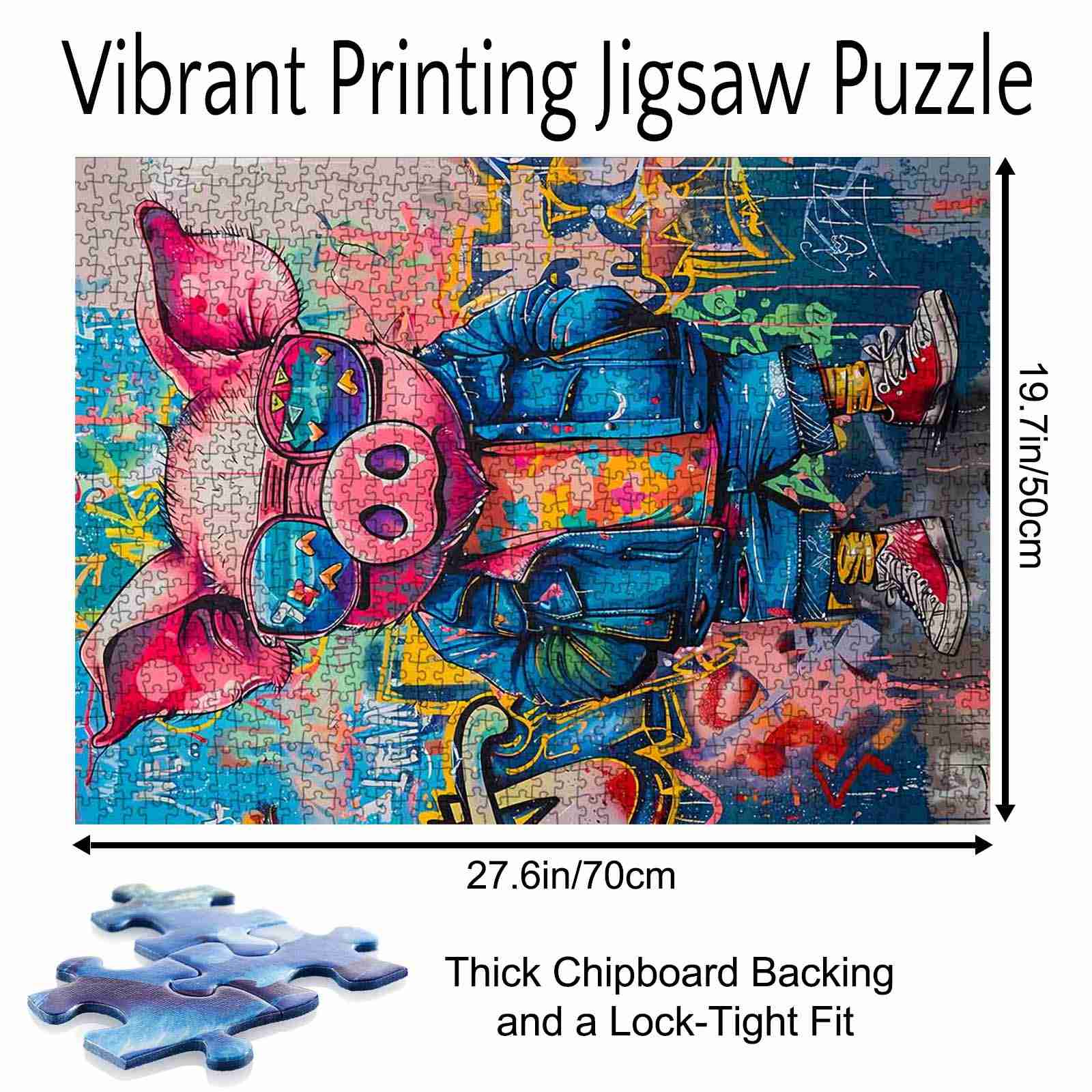 tucocoo-jigsaw-cool-pig-street-art-puzzle-1000-teile-schwein image 2