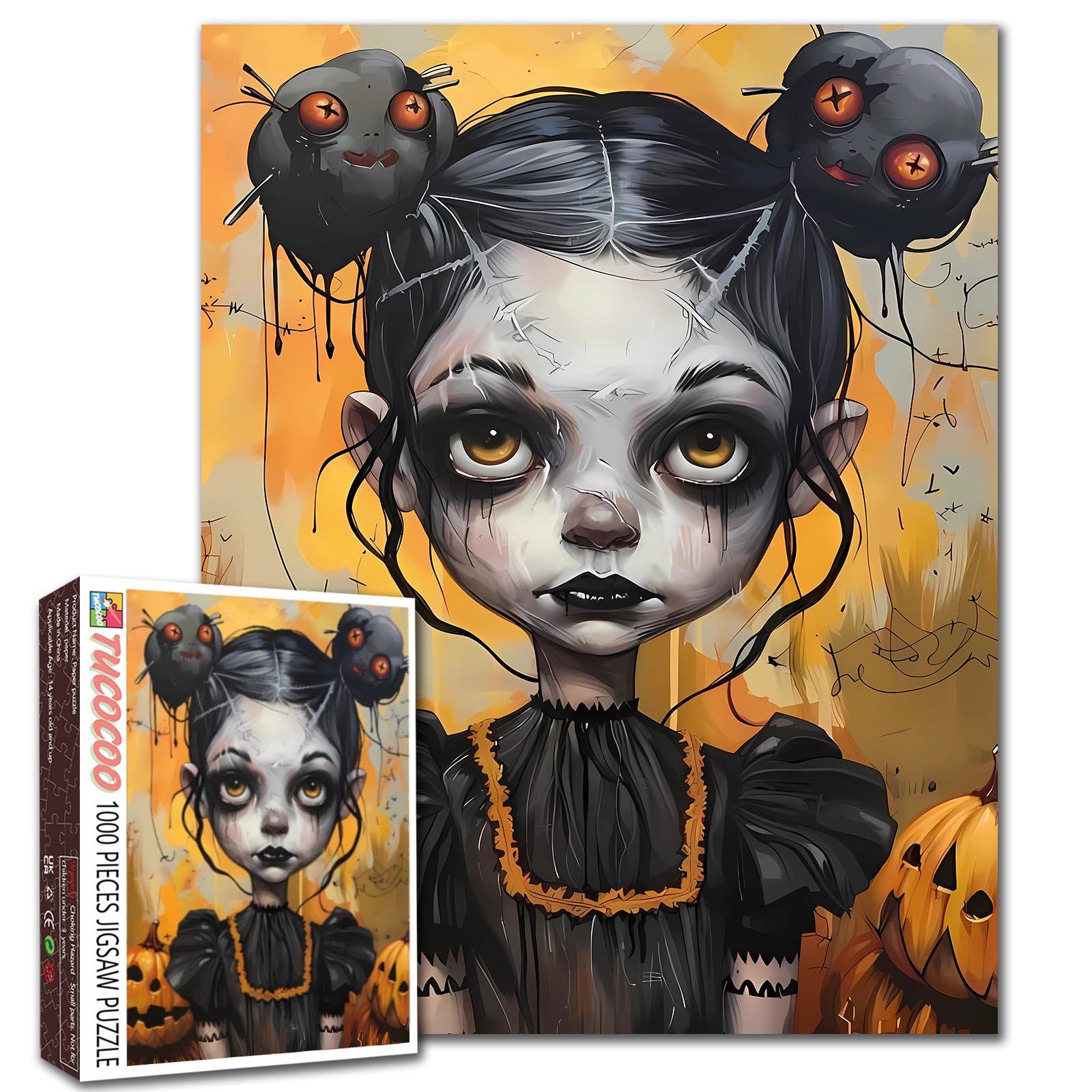 tucocoo-halloween-doll-jigsaw-puzzle-1000-teile-spooky-glow image 1