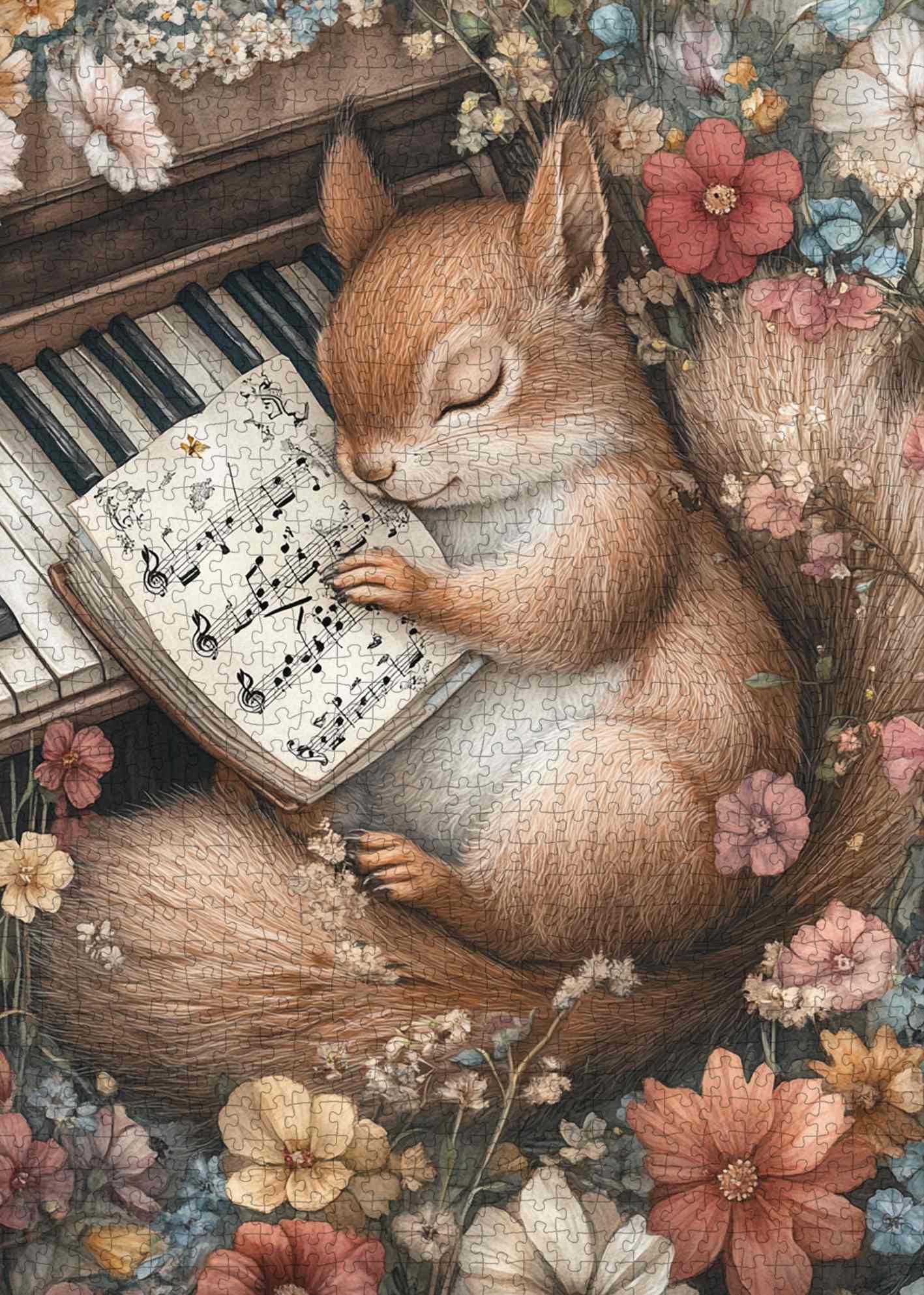 tucocoo-sleeping-squirrel-piano-melody-puzzle-1000-teile-eichh-rnchen image 2