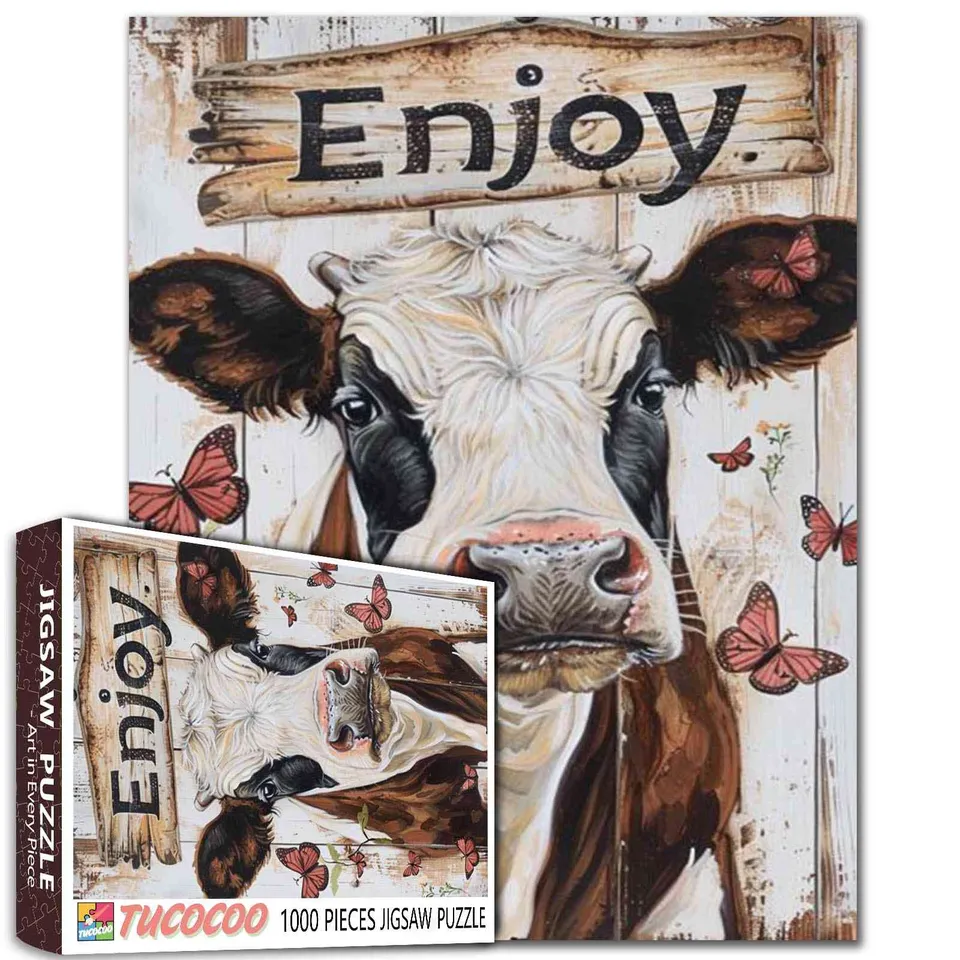 tucocoo-enjoy-cow-puzzle-1000-teile-kuh-motiv image 1