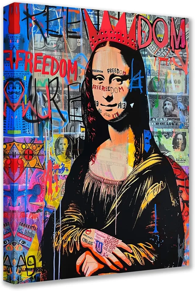 tucocoo-canvas-abstract-mona-lisa-leinwandbild-30x40-ohne-rahmen image 1