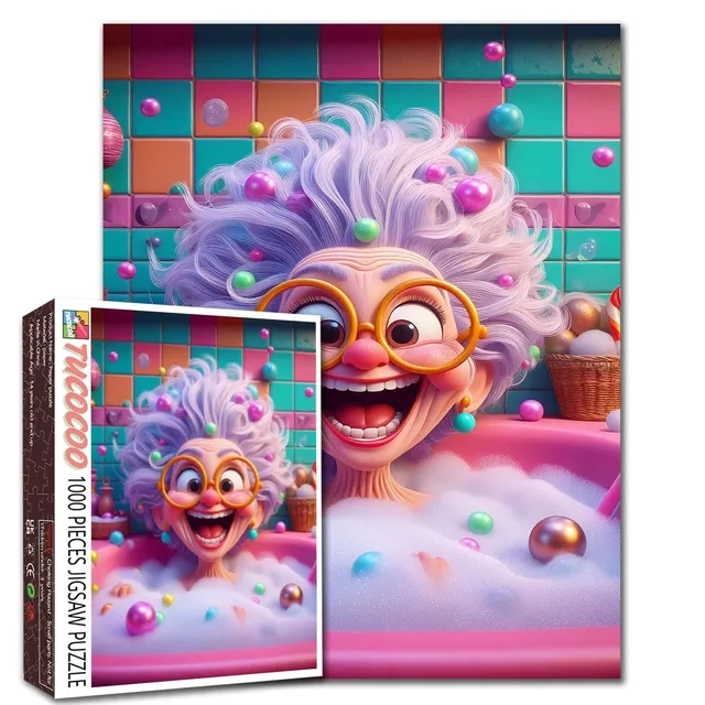 tucocoo-playful-bubble-bath-granny-puzzle-1000-teile-oma image 1