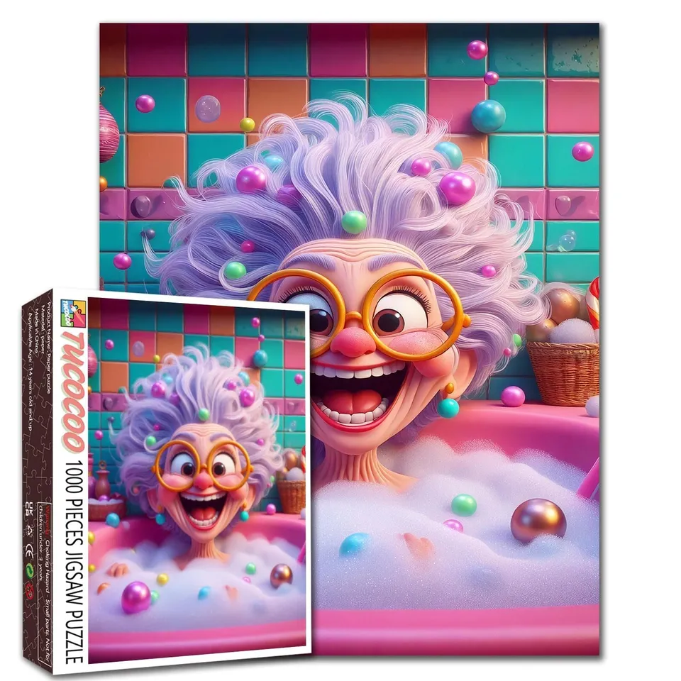 tucocoo-playful-bubble-bath-granny-puzzle-1000-teile-oma image 1