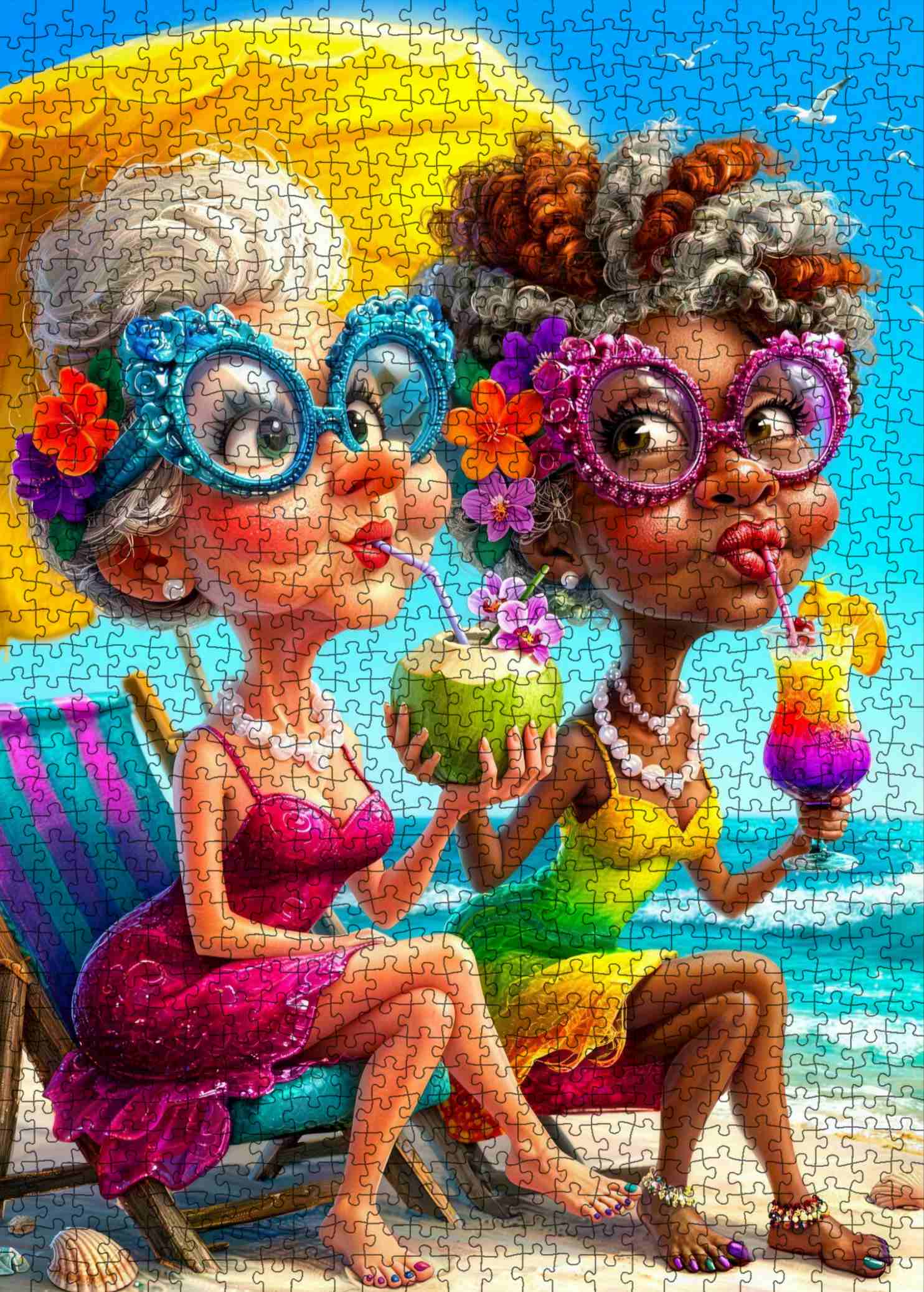 tucocoo-funny-beach-besties-grandmas-puzzle-1000-teile-strand image 2