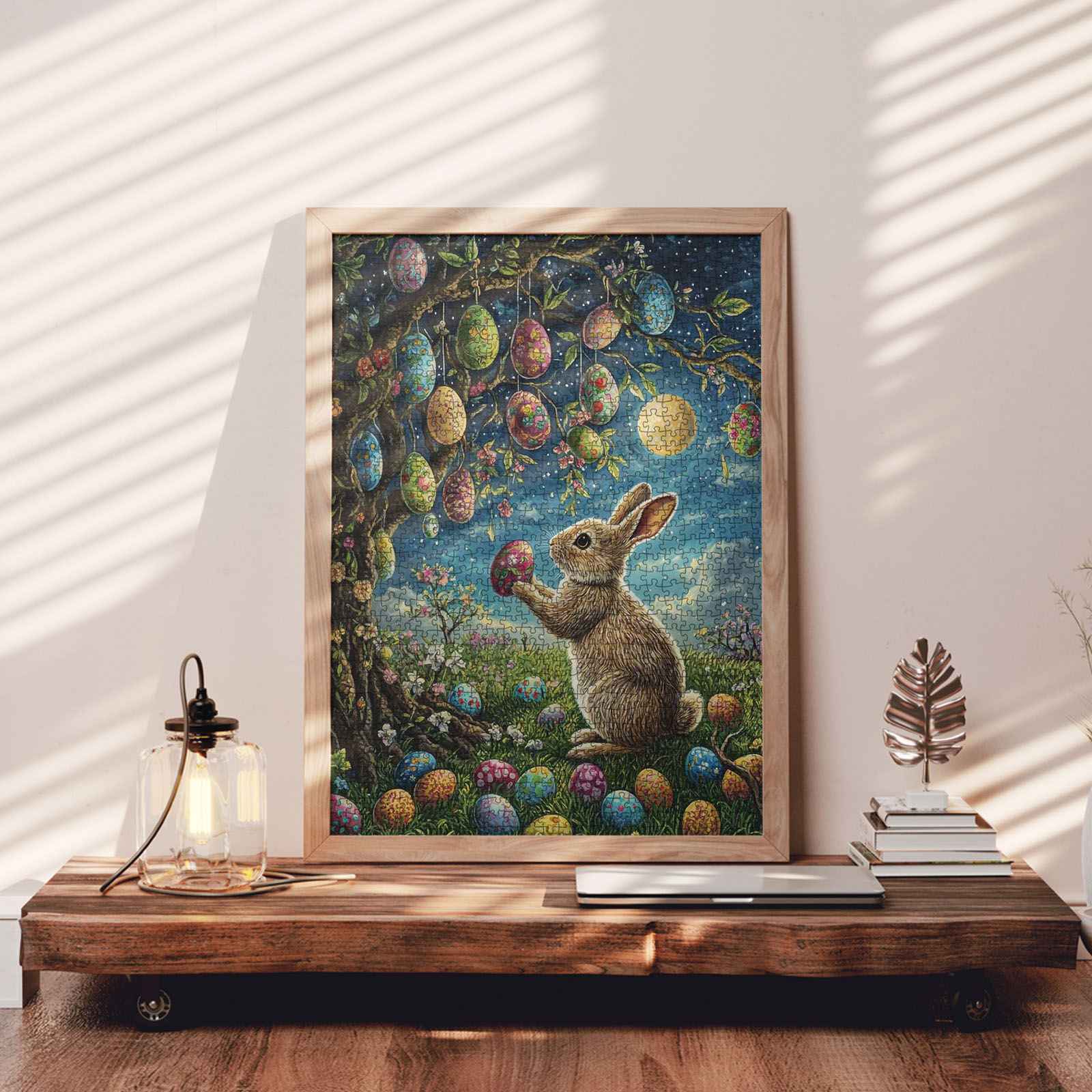 tucocoo-easter-bunny-and-the-hanging-eggs-puzzle-1000-teile-nacht image 3