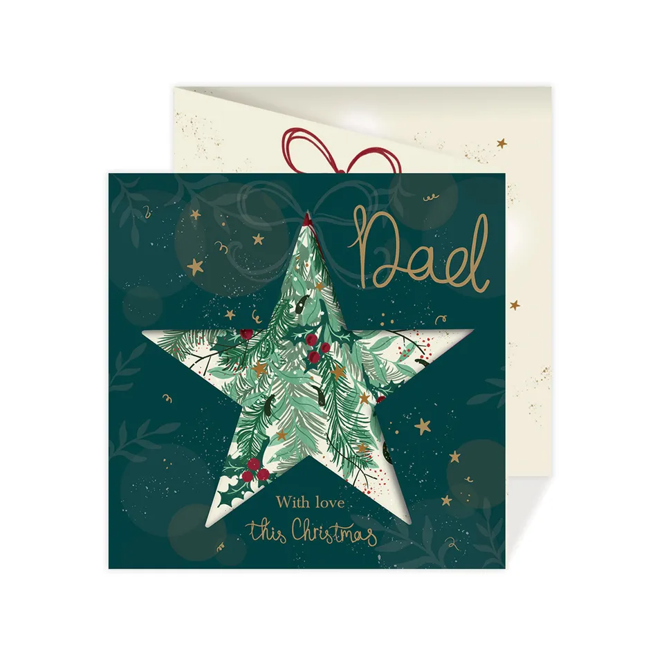 otter-house-dad-star-weihnachtskarte-single-stern-motiv image 1