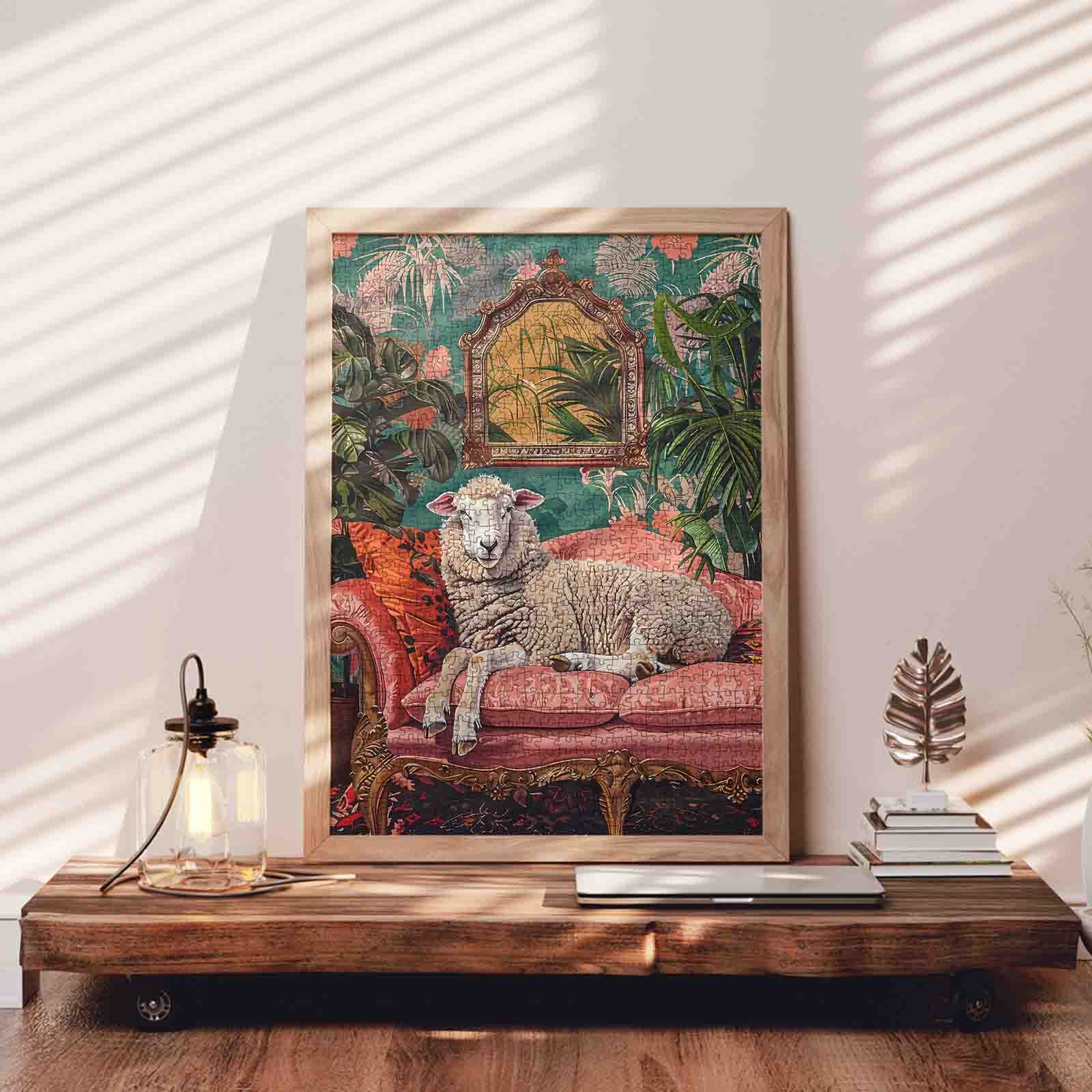 tucocoo-elegant-sheep-tropical-lounge-puzzle-1000-teile-tiere image 3
