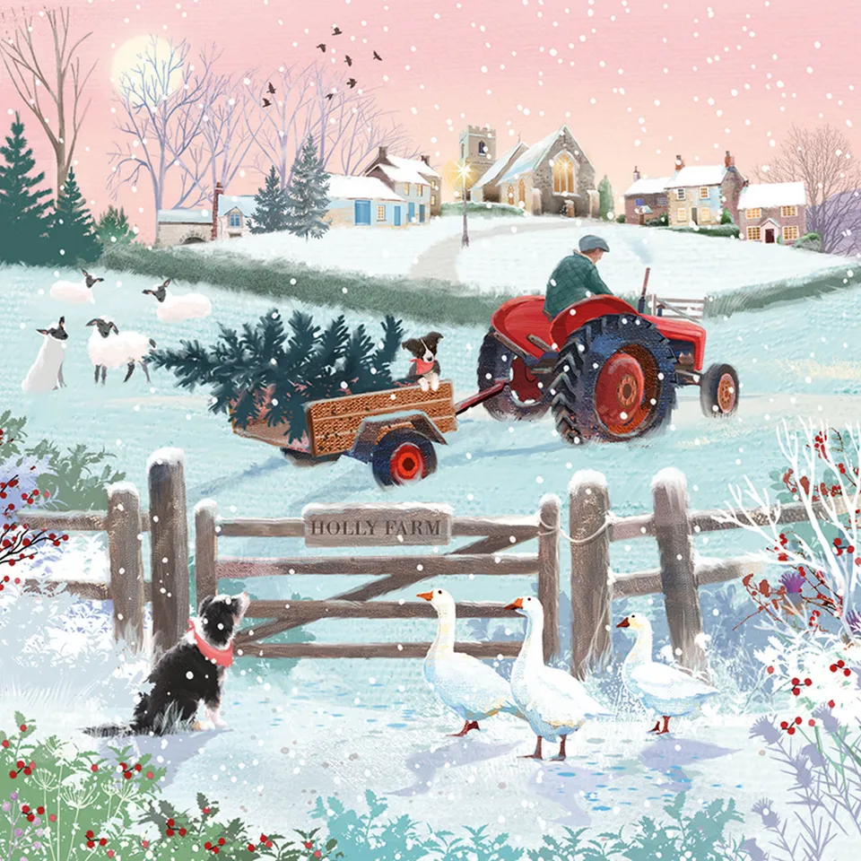otter-house-christmas-on-the-farm-weihnachtskarten-10er-pack-charity image 1
