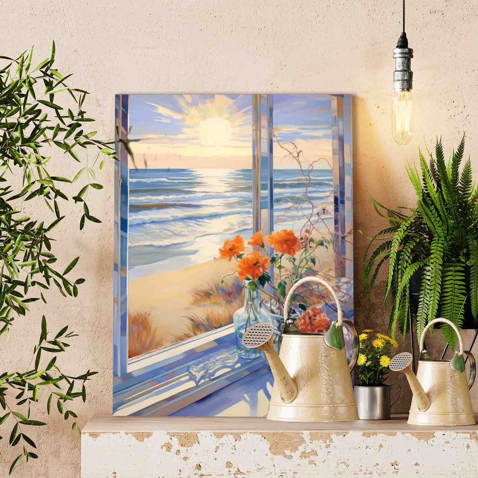 tucocoo-sunrise-ocean-view-from-window-malen-nach-zahlen-40x50-ohne-rahmen image 2