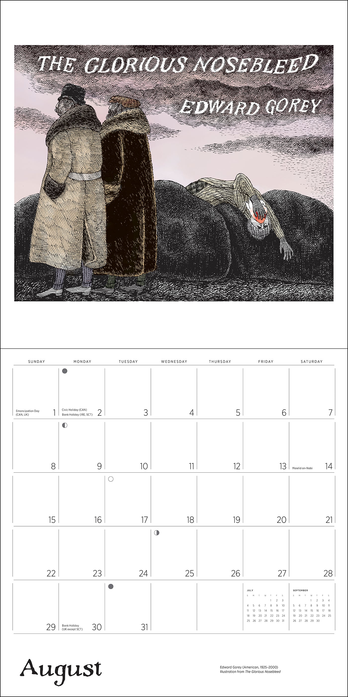 pomegranate-edward-gorey-2027-wandkalender-humor-kunst image 7