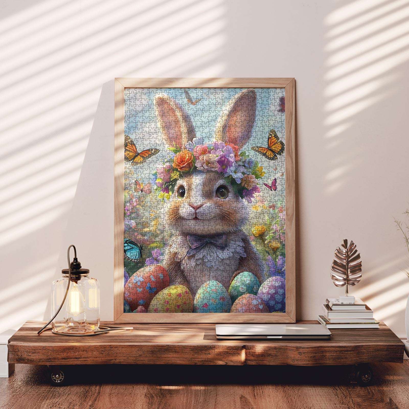 tucocoo-hase-mit-blumenkranz-puzzle-1000-teile-ostern image 3