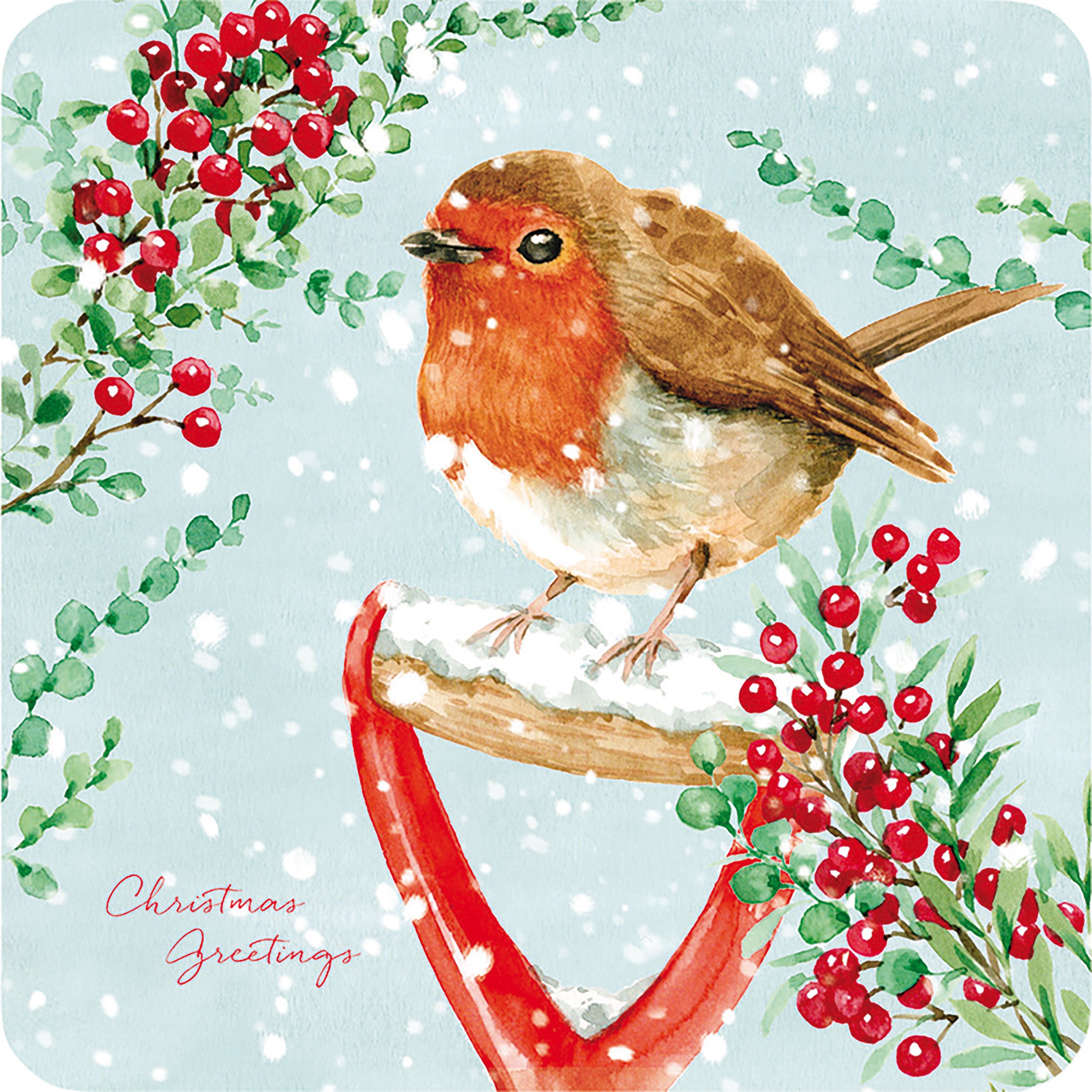 otter-house-robin-lookout-luxury-weihnachtskarten-10er-pack-rotkehlchen image 1