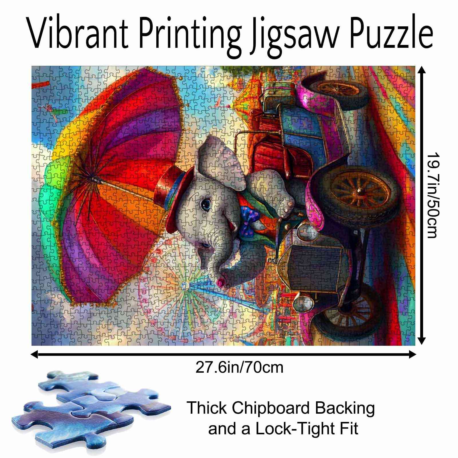 tucocoo-elephant-in-colorful-car-puzzle-1000-teile-elefant image 5