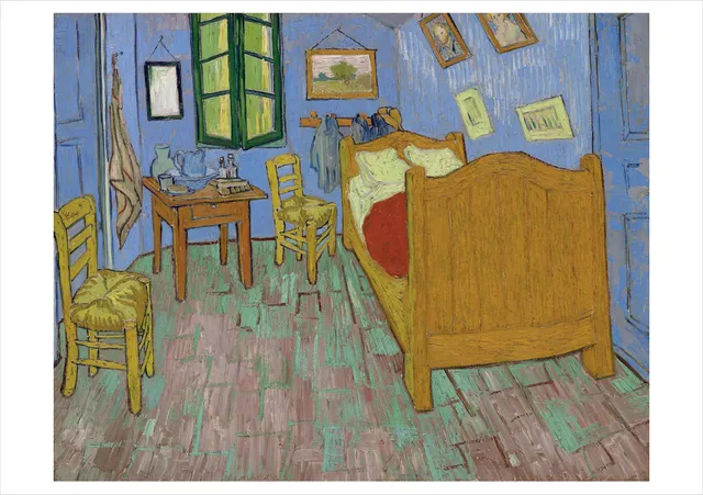 pomegranate-van-gogh-the-bedroom-blanko-klappkarte-impressionismus image 1