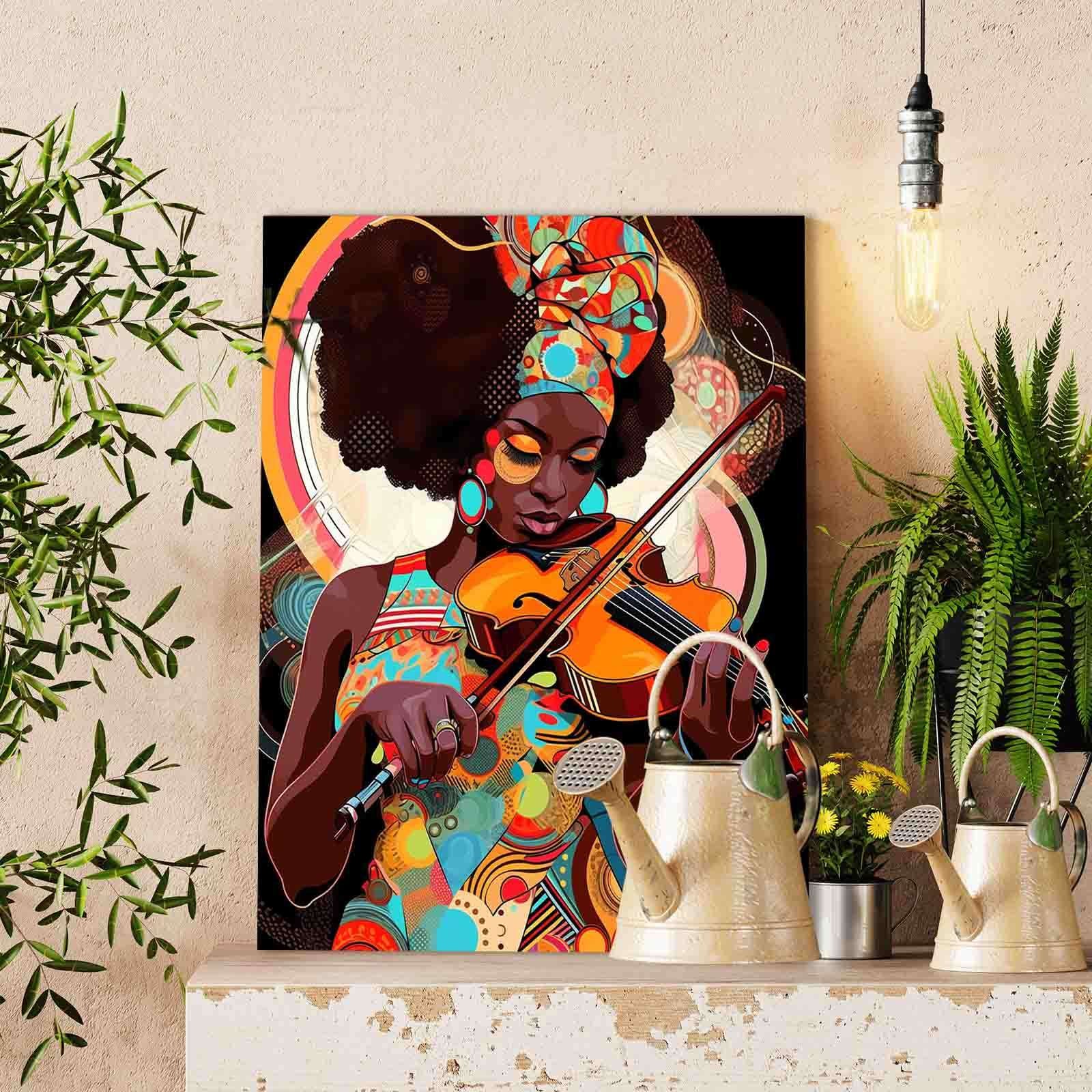 tucocoo-paint-by-numbers-afro-violinistin-malset-40x50-ohne-rahmen image 2
