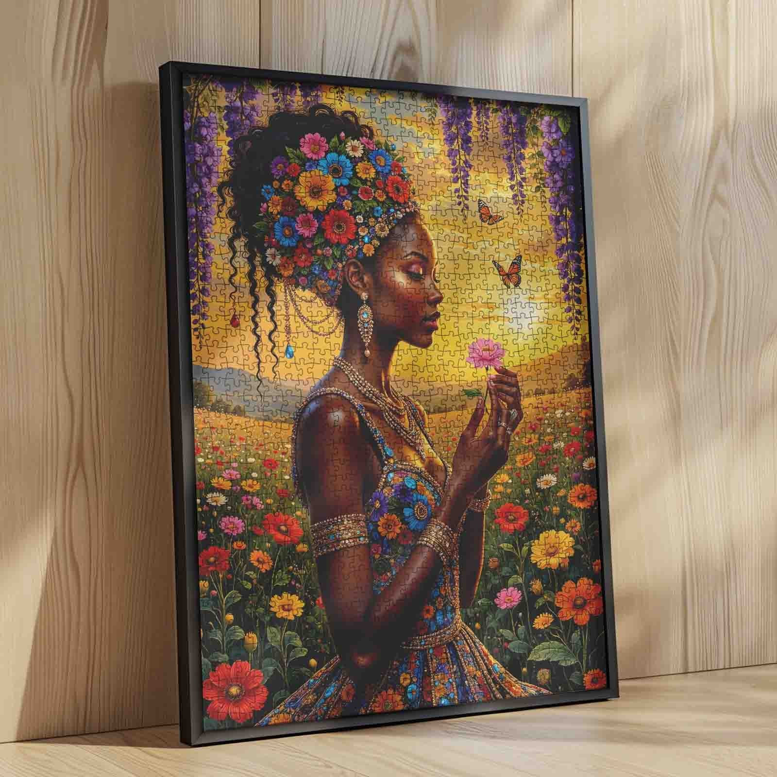 tucocoo-golden-floral-serenity-puzzle-1000-teile-frau image 4