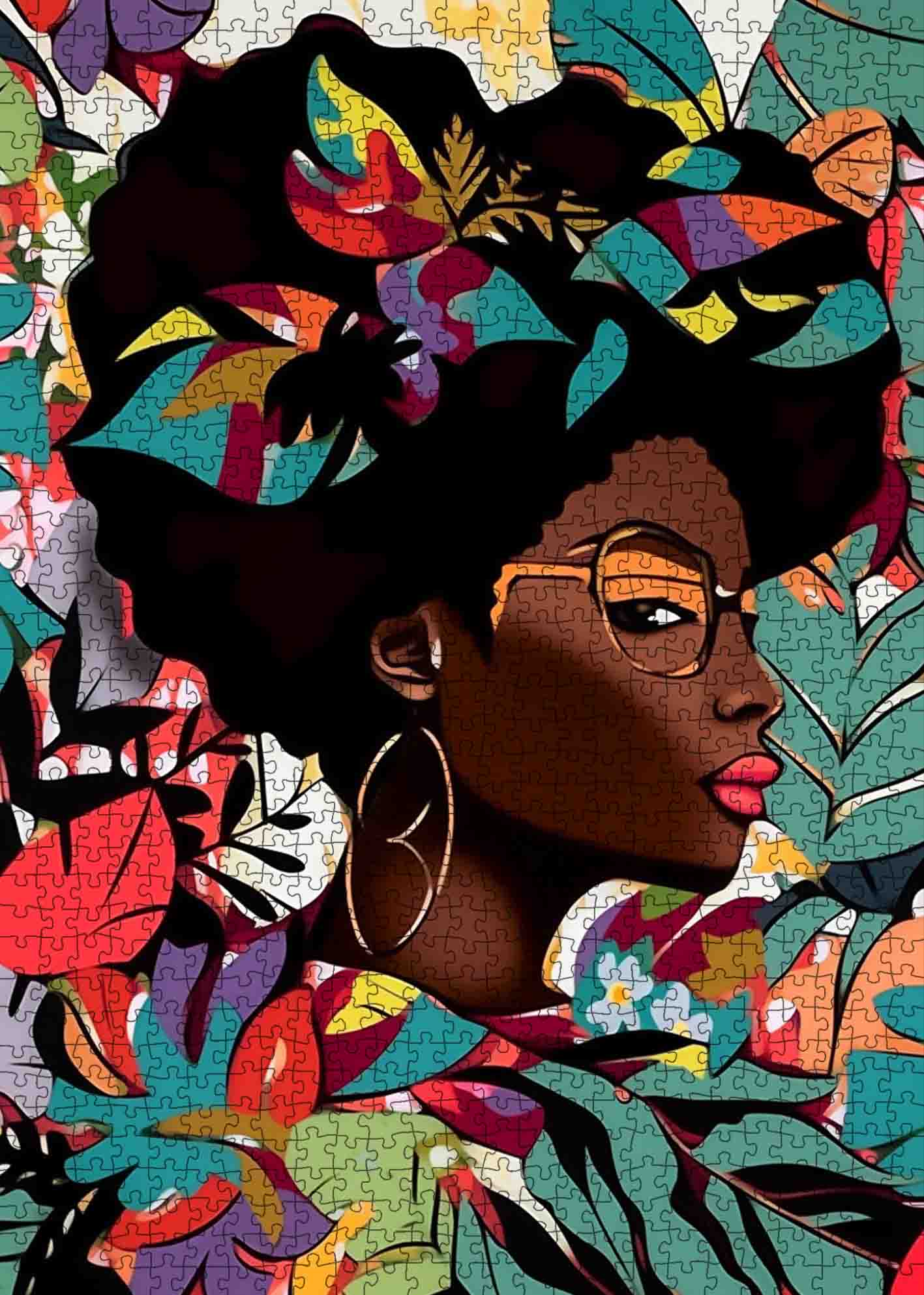 tucocoo-sunglass-painting-puzzle-1000-teile-portrait-frau image 2