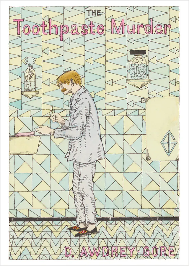 pomegranate-postcards-gorey-toothpaste-murder-postkarte image 1