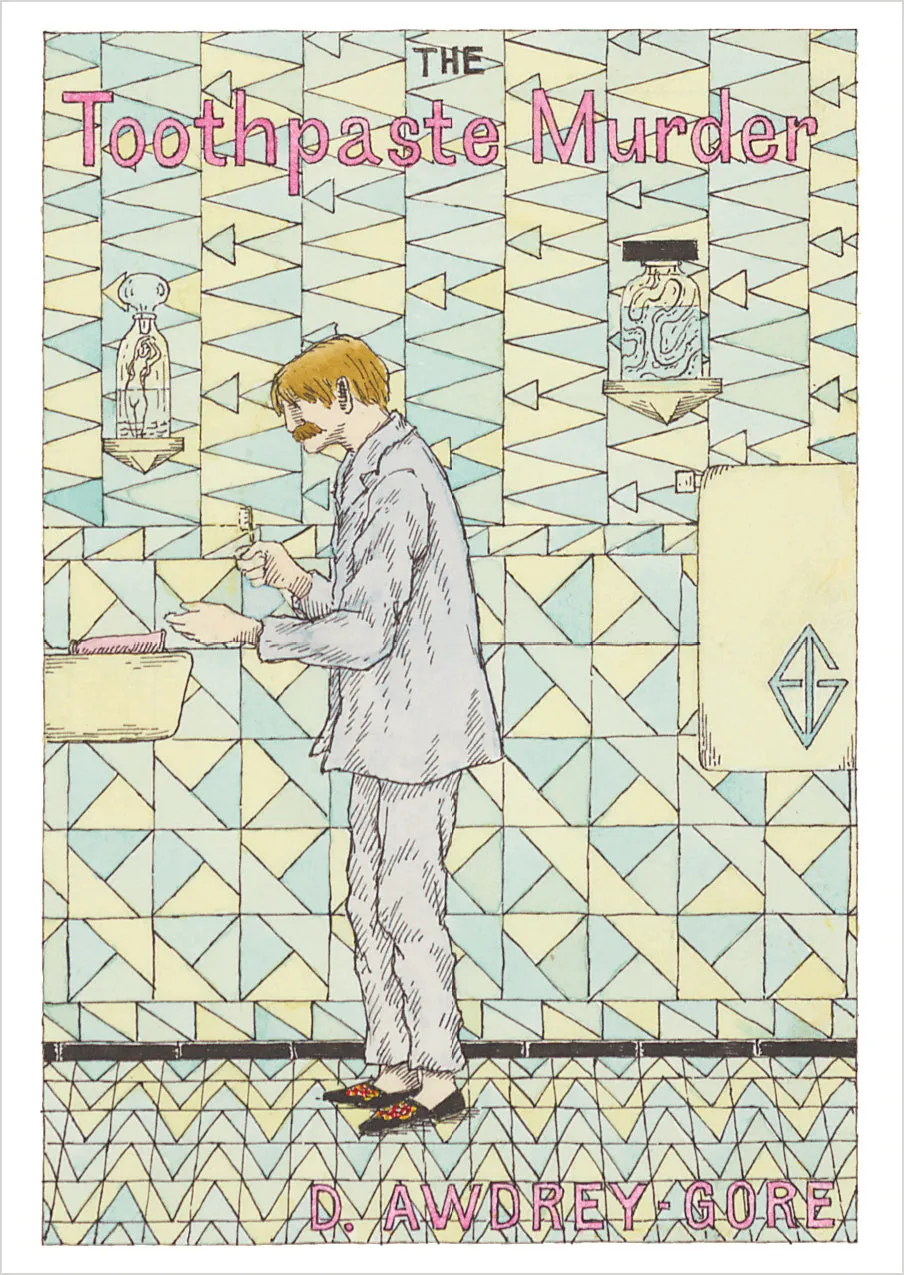 pomegranate-postcards-gorey-toothpaste-murder-postkarte image 1