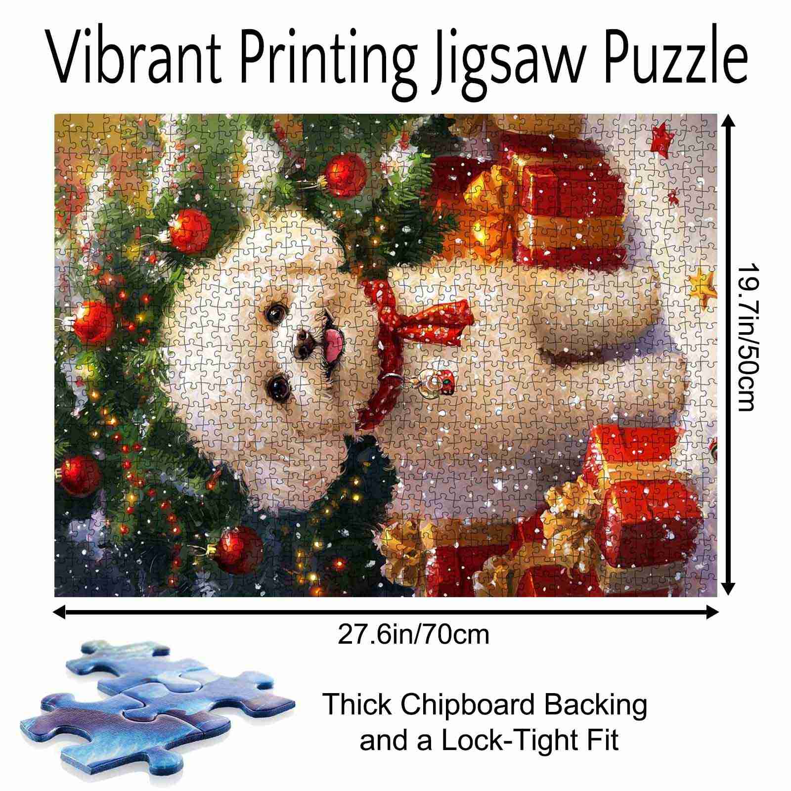 tucocoo-jigsaw-christmas-puppy-delight-puzzle-1000-teile-hund image 5