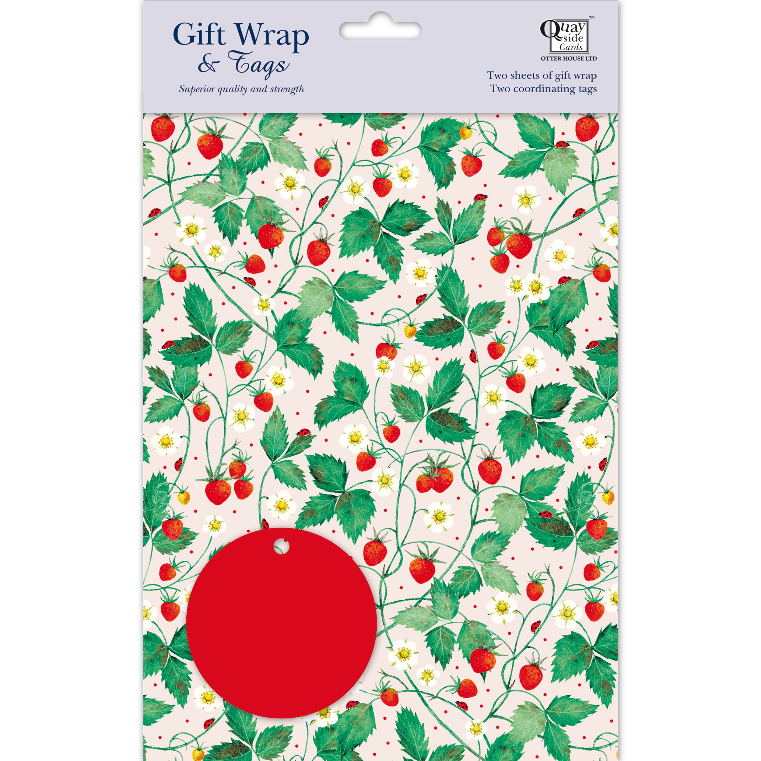 otter-house-geschenkpapier-erdbeeren-2-b-gen-mit-anh-ngern image 1