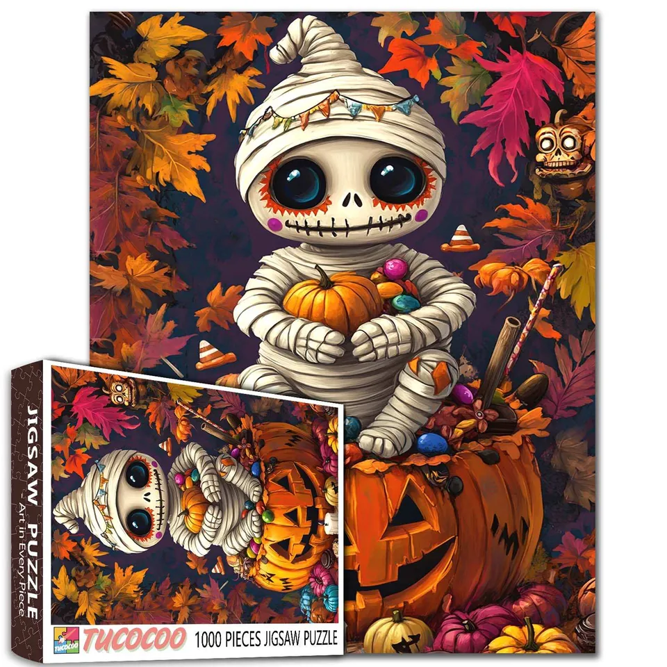 tucocoo-cute-halloween-mummy-puzzle-1000-teile-k-rbis image 1