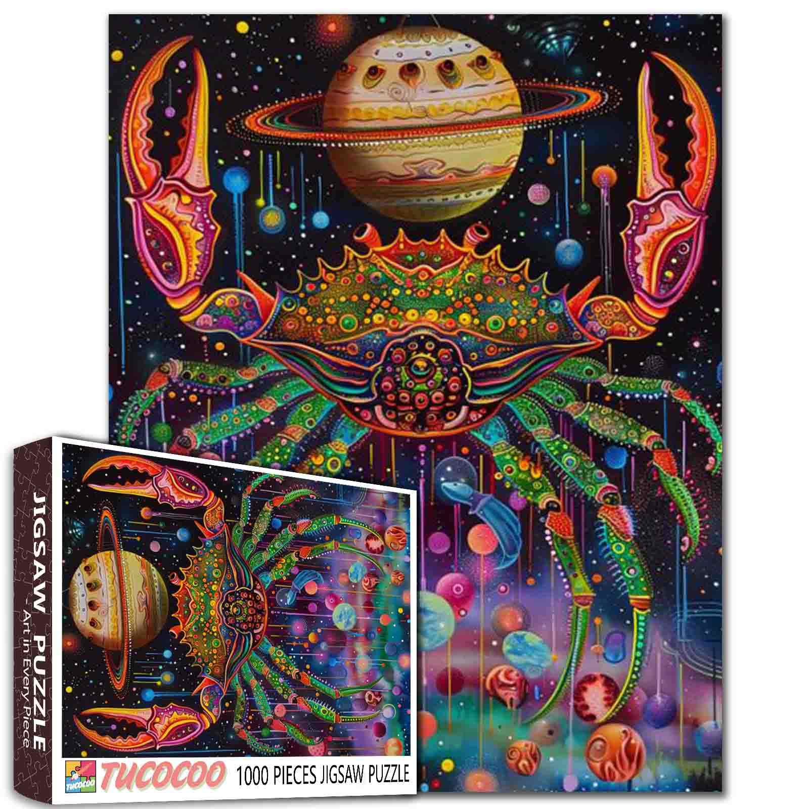 tucocoo-cosmic-crab-puzzle-1000-teile-krabbe-im-weltraum image 1