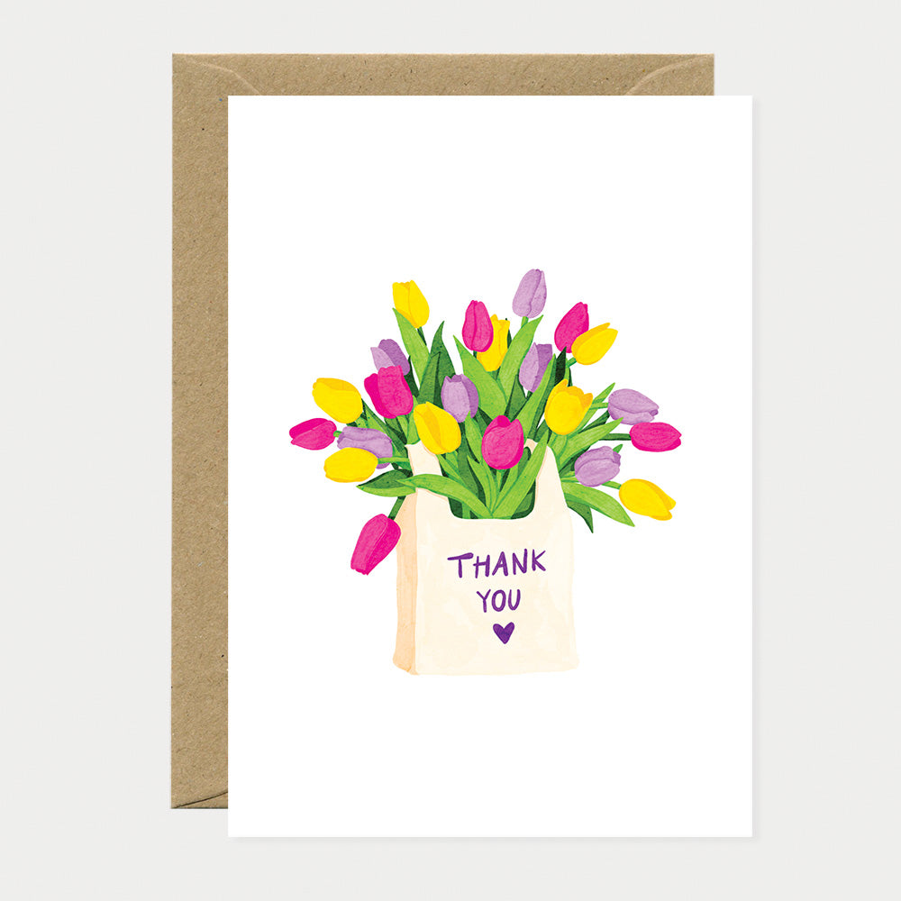 all-the-ways-to-say-thank-you-tulip-bag-gru-karte-a6-tulpen image 1