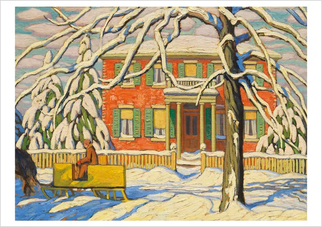 pomegranate-blank-notecards-harris-red-house-klappkarte-einzelkarte image 1