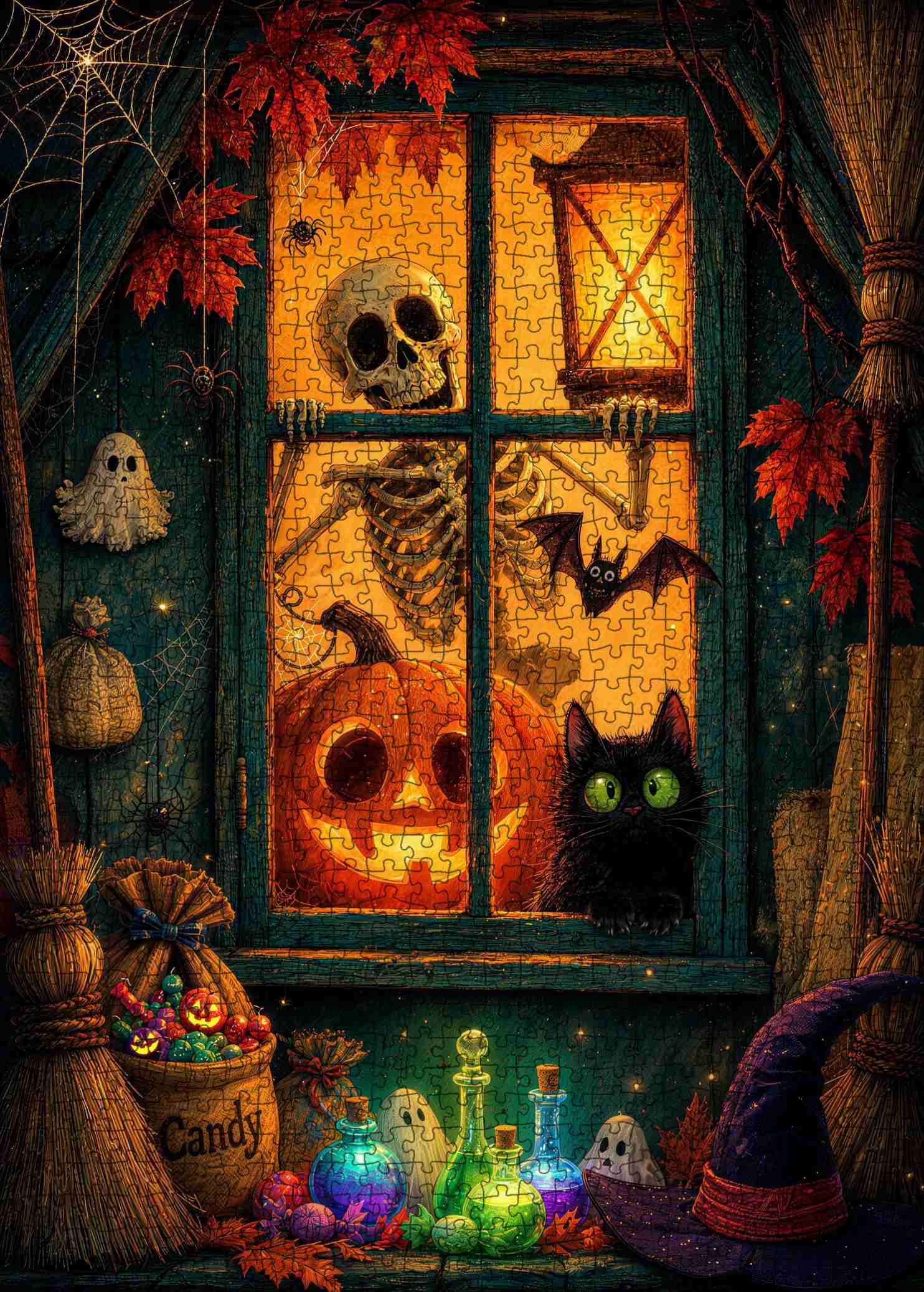 tucocoo-haunted-halloween-window-puzzle-1000-teile-k-rbis image 2