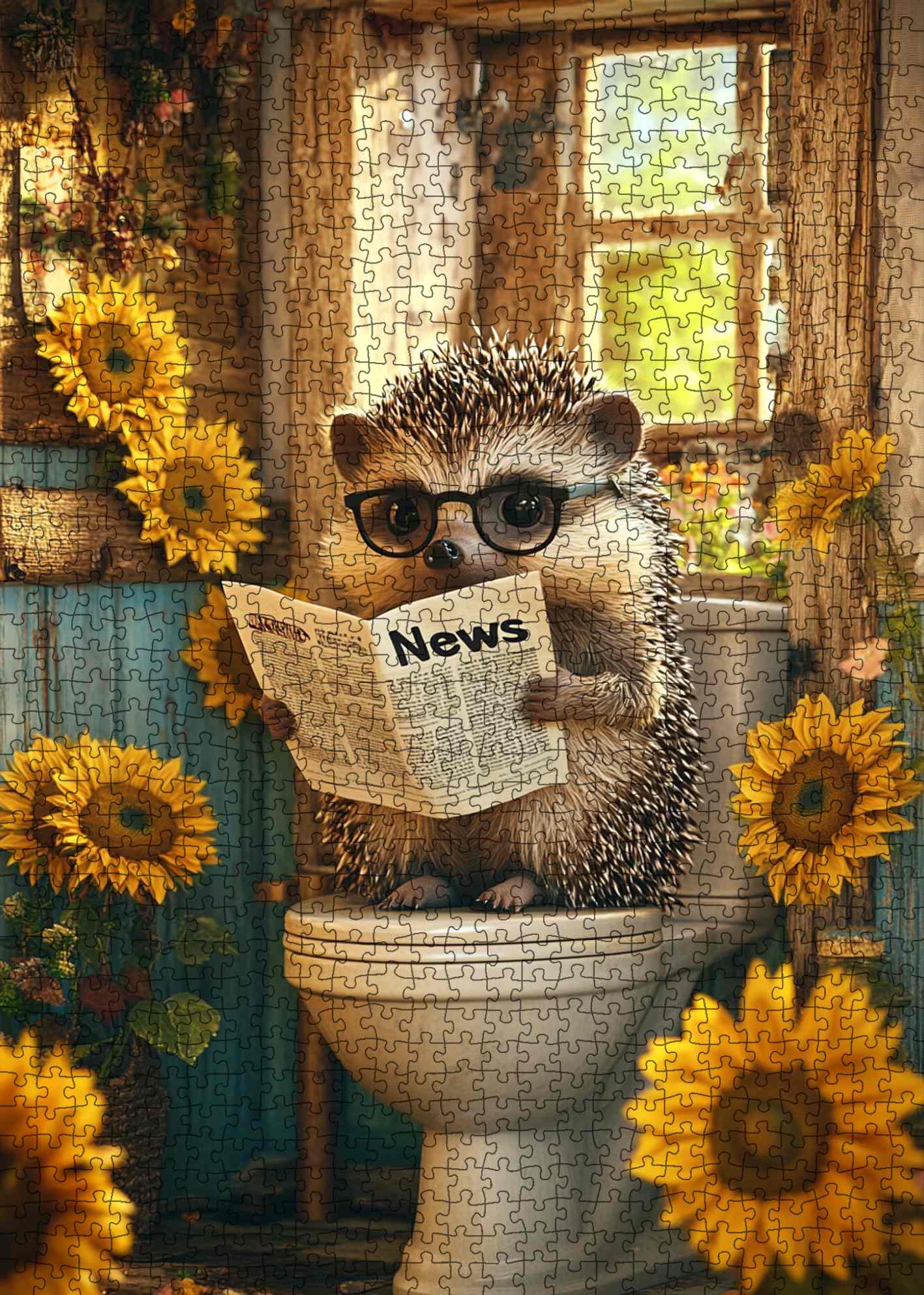 tucocoo-sunflower-hedgehog-puzzle-1000-teile-igel image 2
