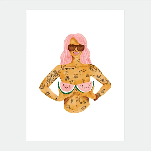 all-the-ways-to-say-summer-queen-poster-wassermelone-29-7x39-7 image 1