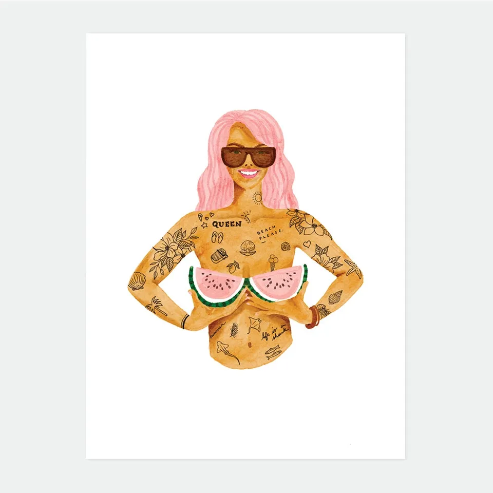all-the-ways-to-say-summer-queen-poster-wassermelone-29-7x39-7 image 1
