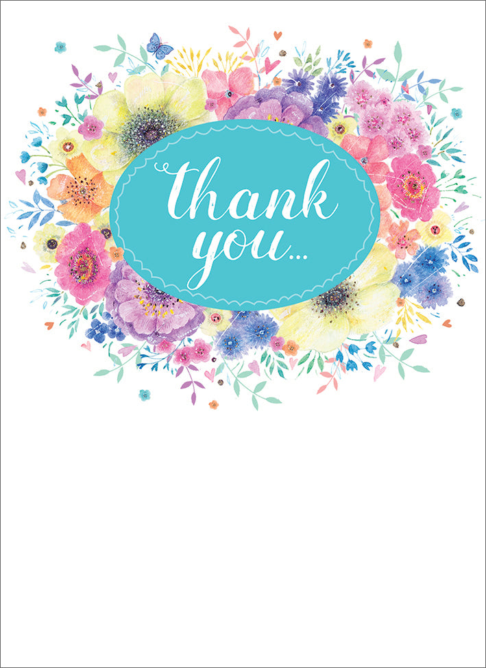otter-house-floral-circle-bow-danke-karte-blumen image 1