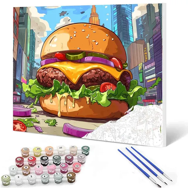 tucocoo-juicy-cheeseburger-cityscape-malen-nach-zahlen image 1