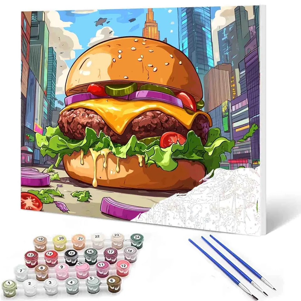 tucocoo-juicy-cheeseburger-cityscape-malen-nach-zahlen image 1