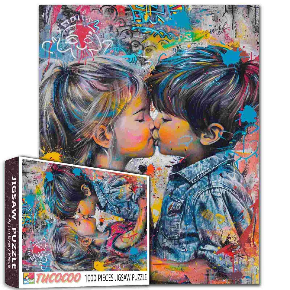 tucocoo-cute-kiss-graffiti-puzzle-1000-teile-liebe image 1